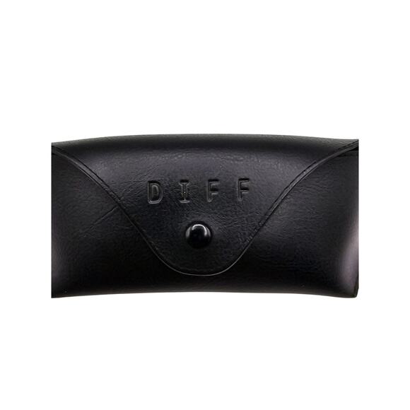 Diff Sunglasses Case Only Black Faux Leather Eyewear Softcase - Picture 2 of 4